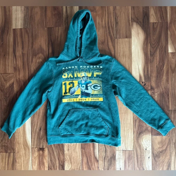 Fanatics Aaron Rodgers MVP Hoodie Size Large - Picture 1 of 3
